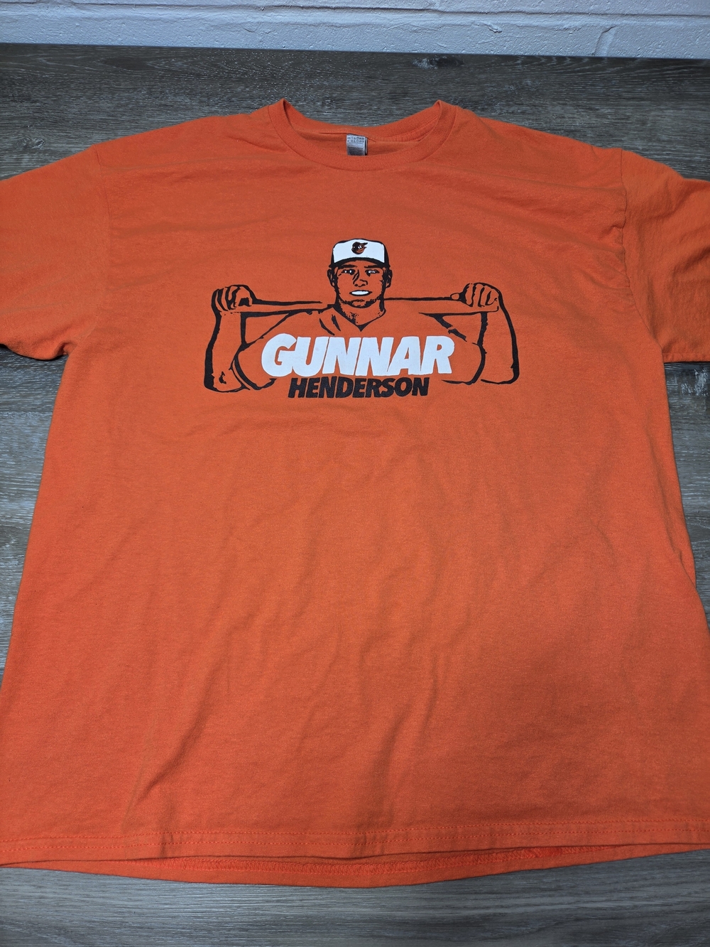 Gildan Gunnar Henderson Orioles Graphic T-Shirt Men's XL Orange